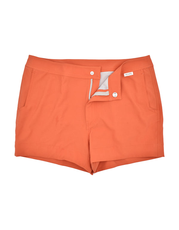 Tangerine Solid Swim Short